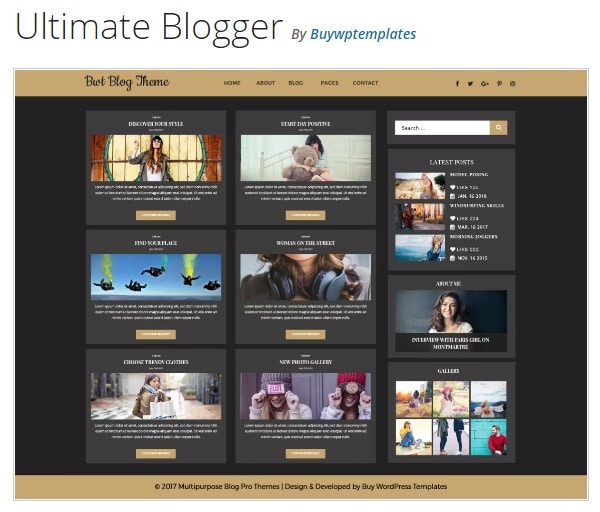 Ultimate Blogger тема блога