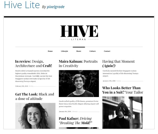 тема вордпресс Hive Lite