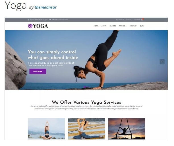 тема WordPress для йоги