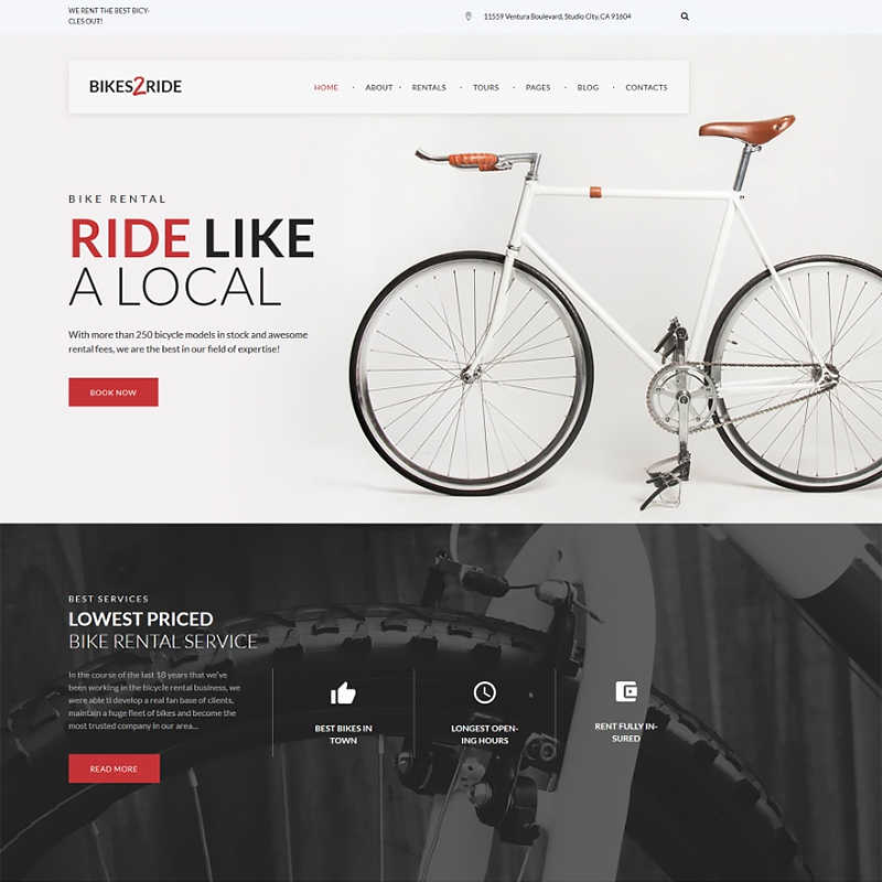 WordPress шаблон Bikes2Ride - Cycling