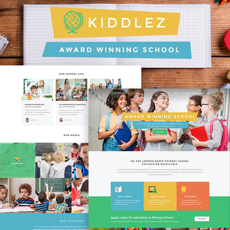 WordPress шаблон Kiddlez - Primary School Responsive