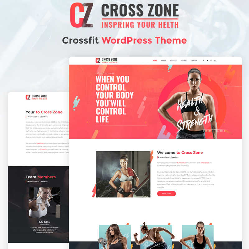 Cross Zone - Elementor WordPress шаблон сайта по кроссфиту