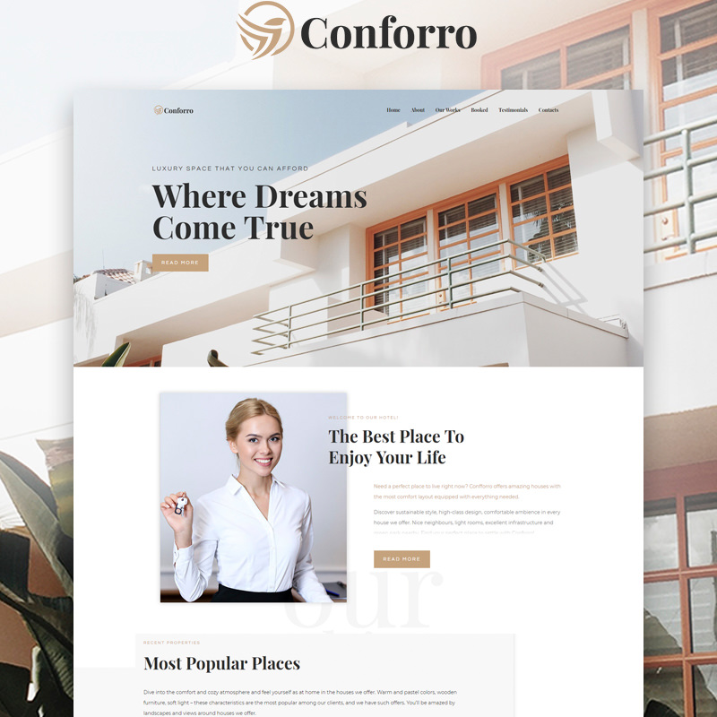 WordPress шаблон Conforro - Real Estate Elemetor