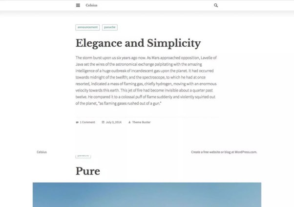 бесплатных минимальных темы для WordPress