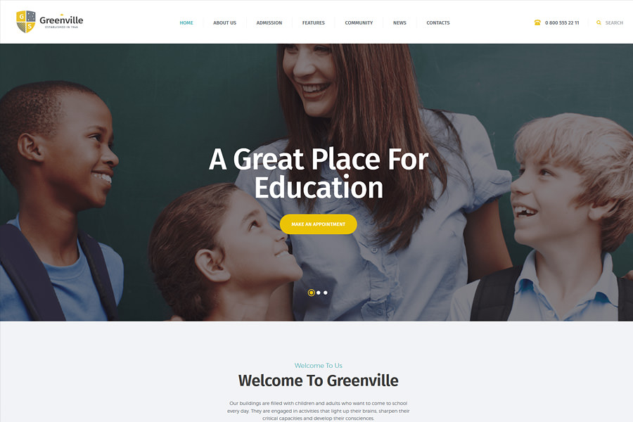 Greenville | A Private School WordPress Theme