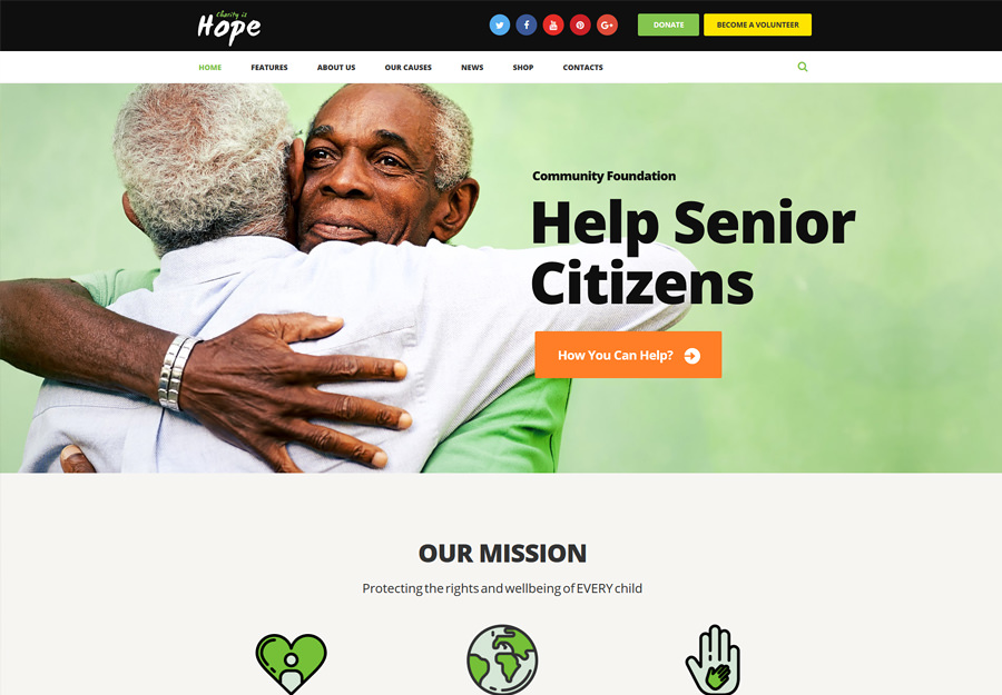 Hope | Non-Profit, Charity & Donations WordPress Theme + RTL