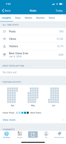 Revamped Stats in the WordPress for iOS app