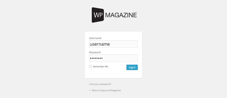 Логотип на форме входа в WordPress