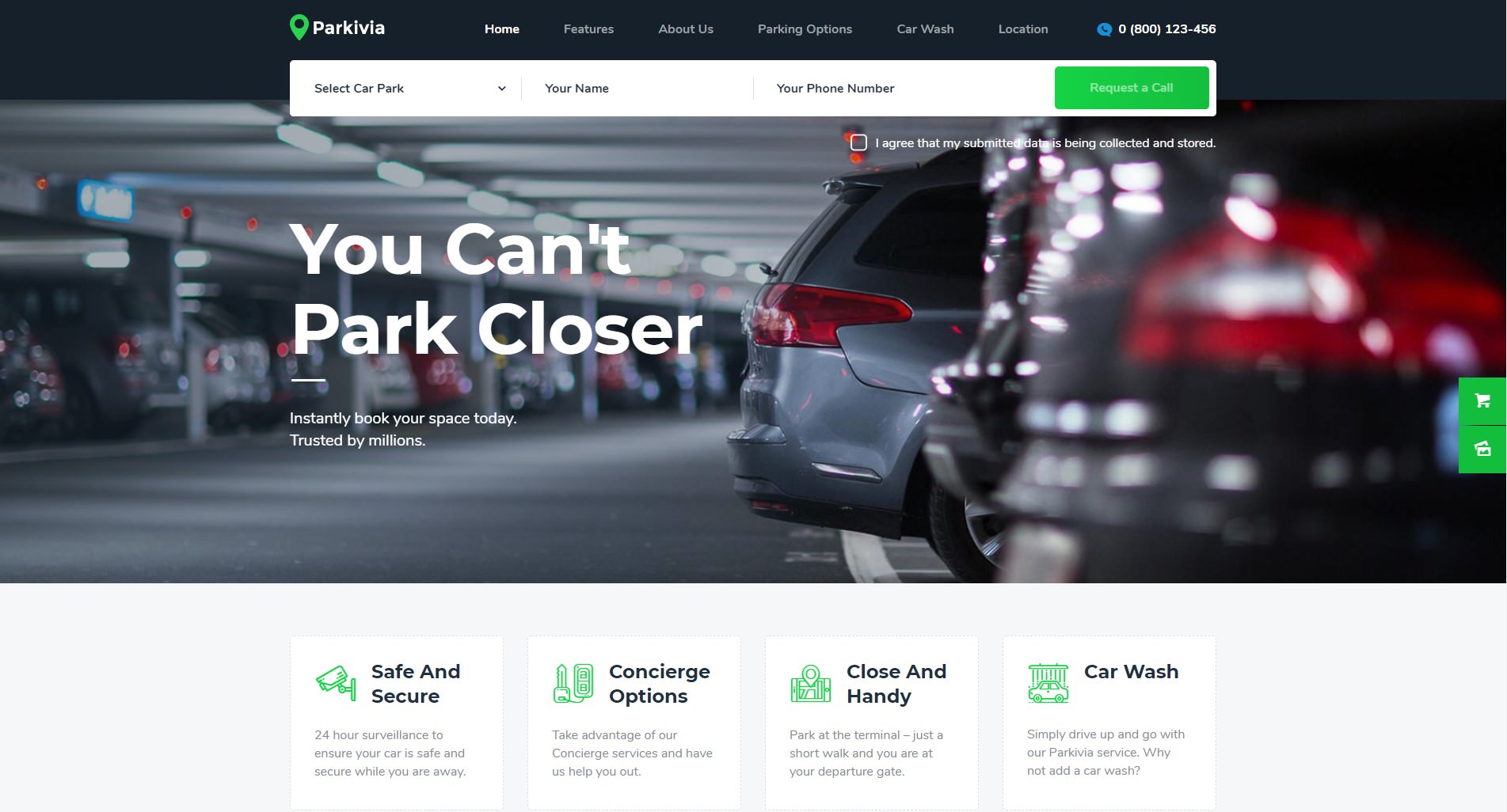 Parkivia | Auto Parking & Car Maintenance WordPress Theme