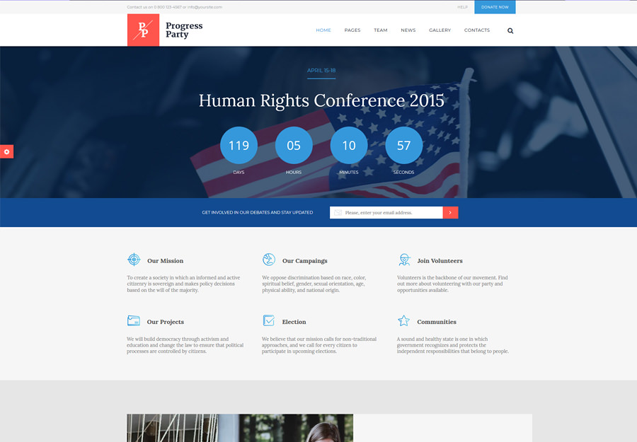 ProParty | A Clean Political WordPress theme