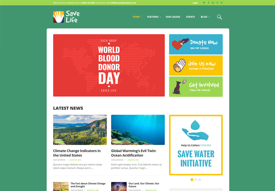 Save Life | Non-Profit, Charity & Donations WordPress Theme