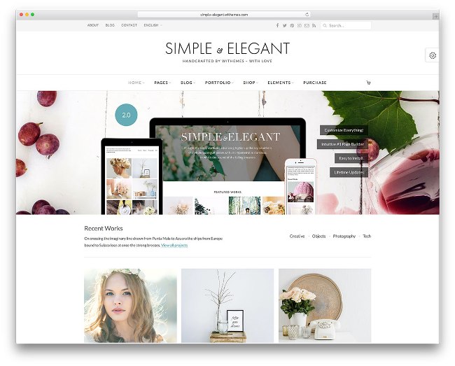 simple-elegant творческая тема вордпресс