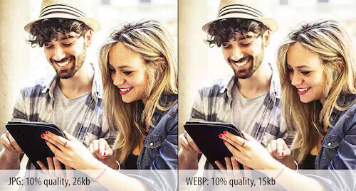 Difference in quality between JPEG and WebP