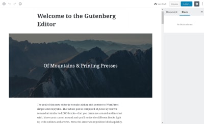Gutenberg Editor Demo