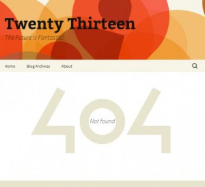 Страница 404 в теме Twenty Thirteen