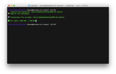 The very first version as a script in Terminal
