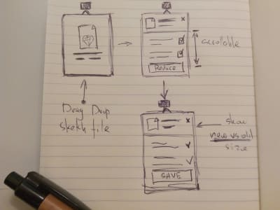 Initial Reduce app wireframe