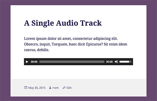 single-audio-track