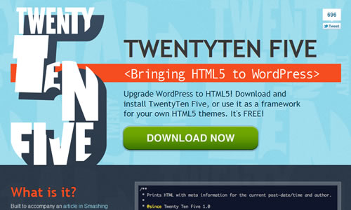 TwentyTen Five - HTML5 Theme/Framework Free WP Theme