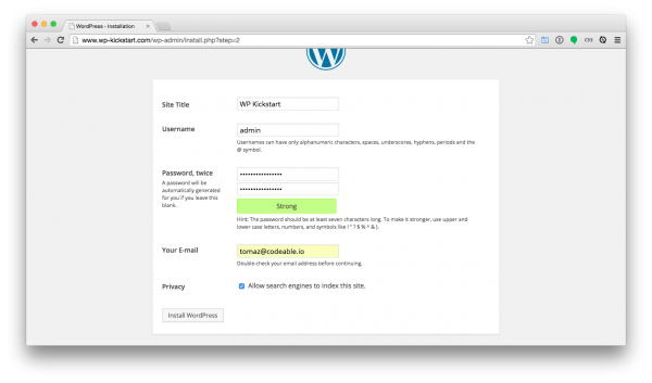 WordPress-install-website-configuration