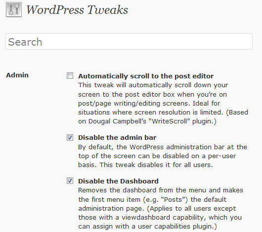 WordPress Tweaks