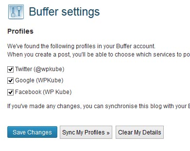 Buffer-settings-profiles