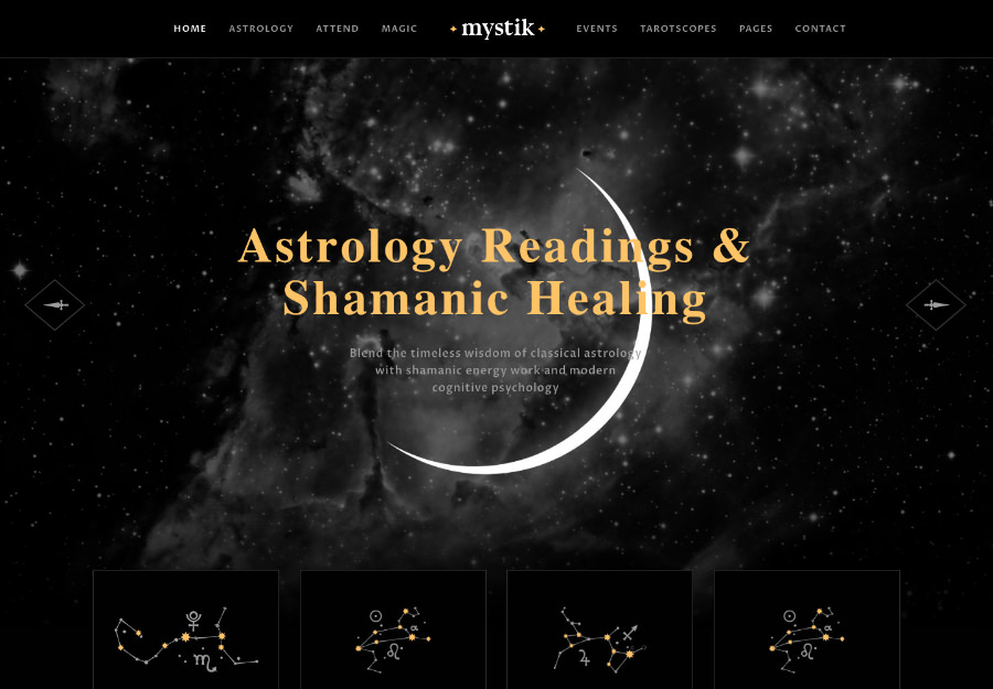 Mystik | Astrology & Esoteric Horoscope WordPress Theme