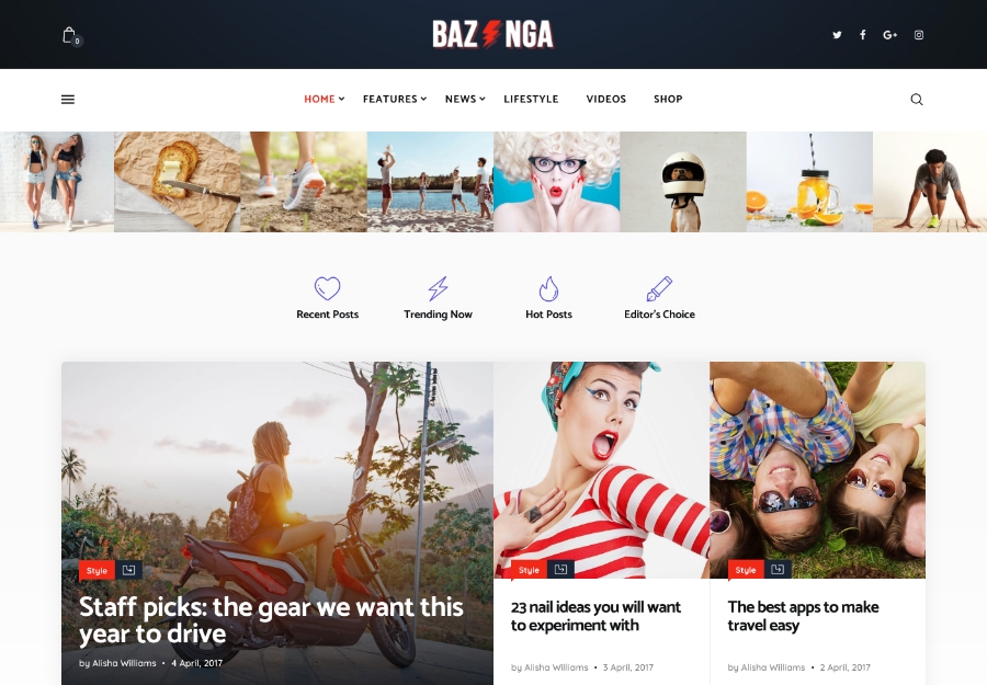 Bazinga | Modern Magazine & Viral Blog WordPress Theme