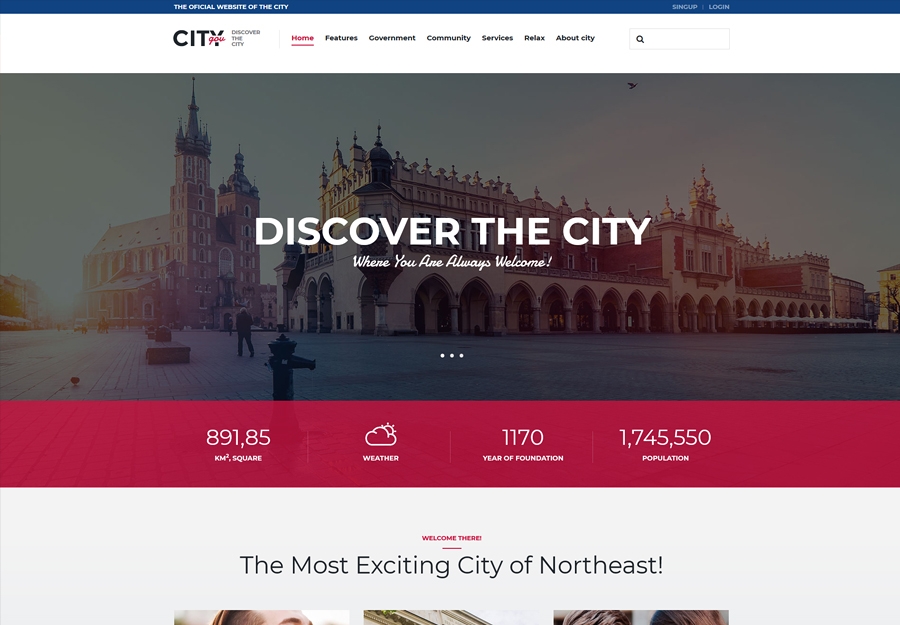 City Government & Municipal Portal Political WordPress Theme