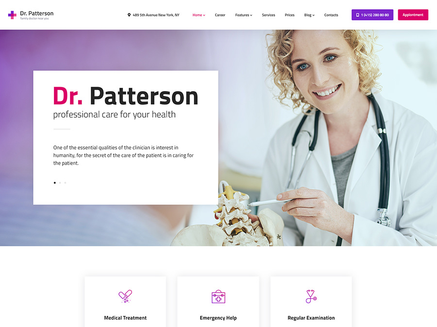 Dr.Patterson | Medicine & Healthcare Doctor WordPress Theme