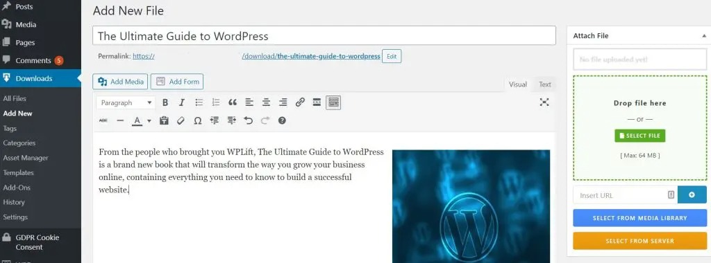 Как отслеживать и управлять загрузками WordPress