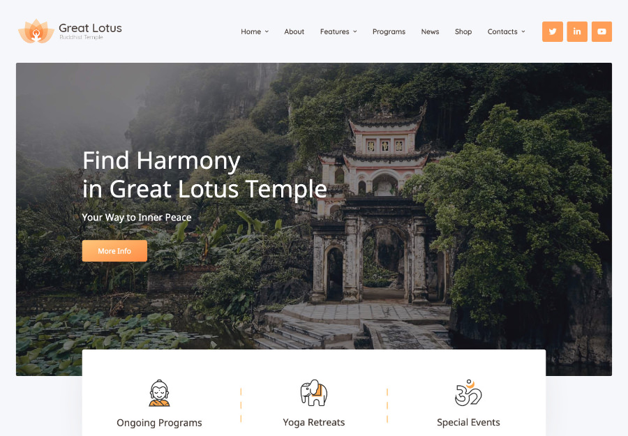 Great Lotus - Buddhist Temple Template Kit