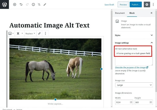 Как автоматически добавлять альтернативный текст в изображения WordPress