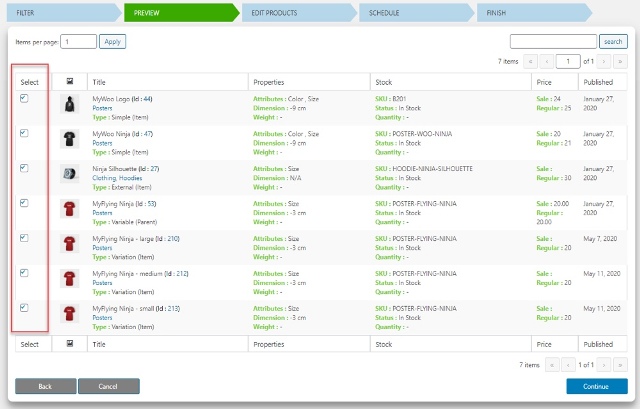 Как массово редактировать продукты WooCommerce