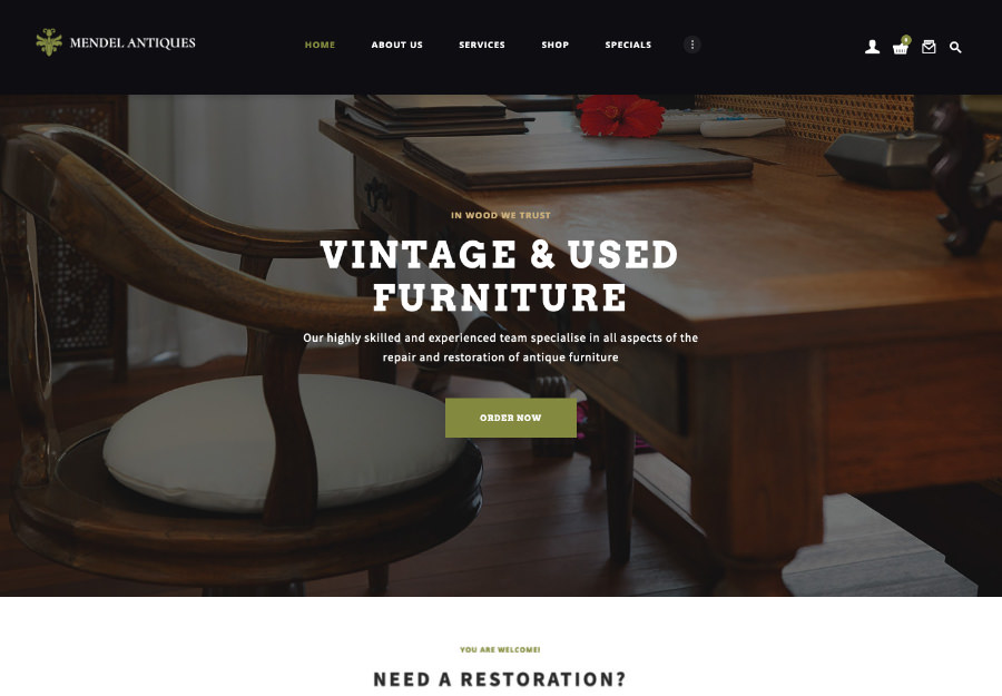 Mendel | Furniture Design & Restoration WordPress Theme