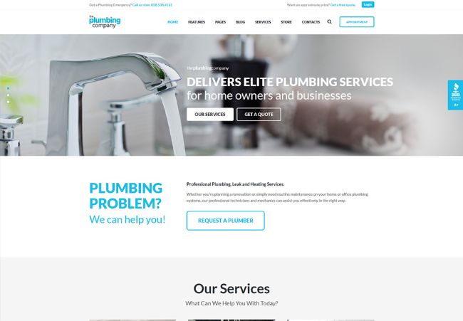 Plumbing - Repair, Building & Construction WordPress Theme