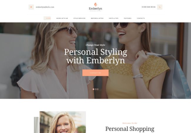 Emberlyn | Personal Stylist & Fashion Clothing WordPress Theme