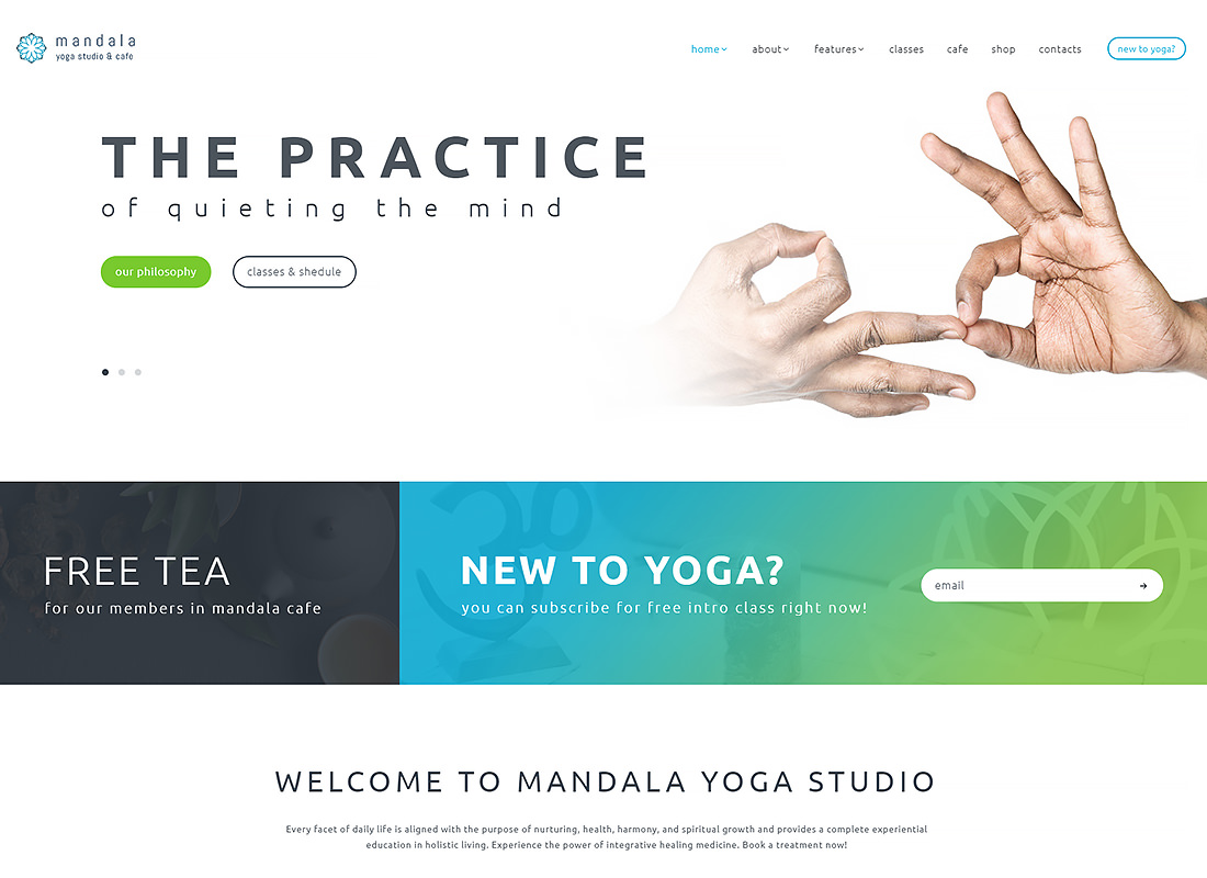 Mandala | Yoga Studio and Wellness Center WordPress Theme