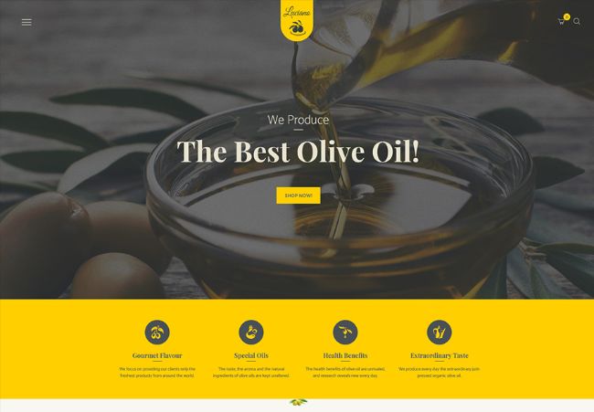 Olive Oil Farm and Vinegars Production WordPress Theme