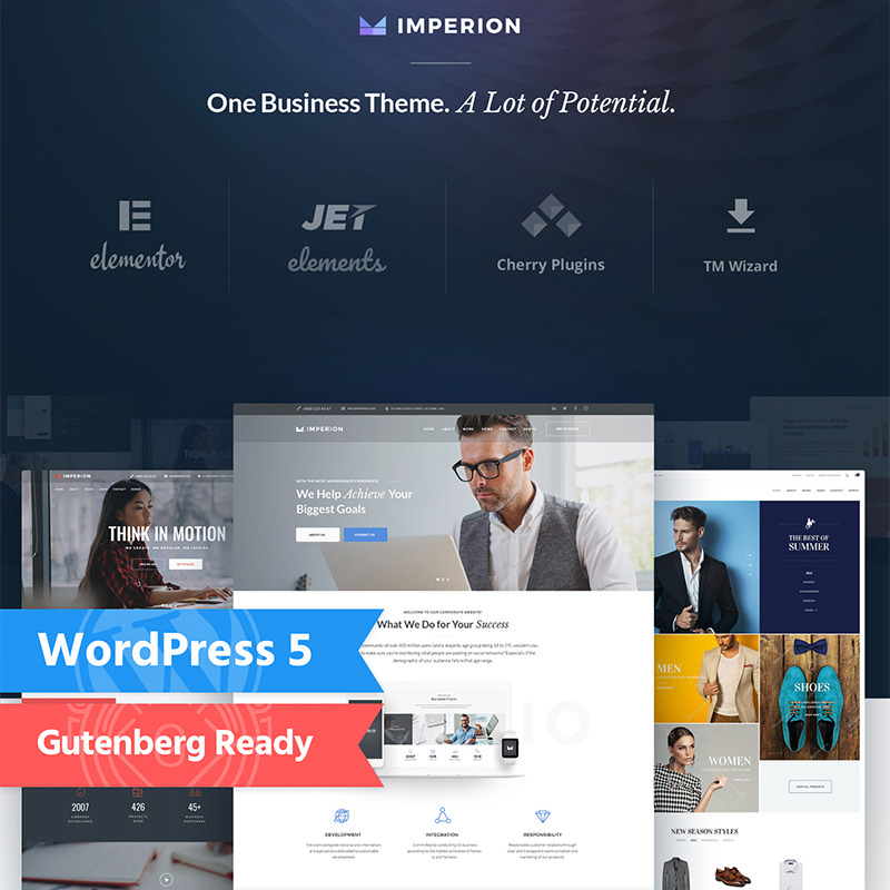 Imperion - многоцелевой WordPress шаблон сайтов для бизнеса