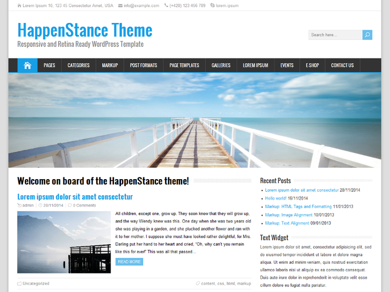 Тема HappenStance для WordPress