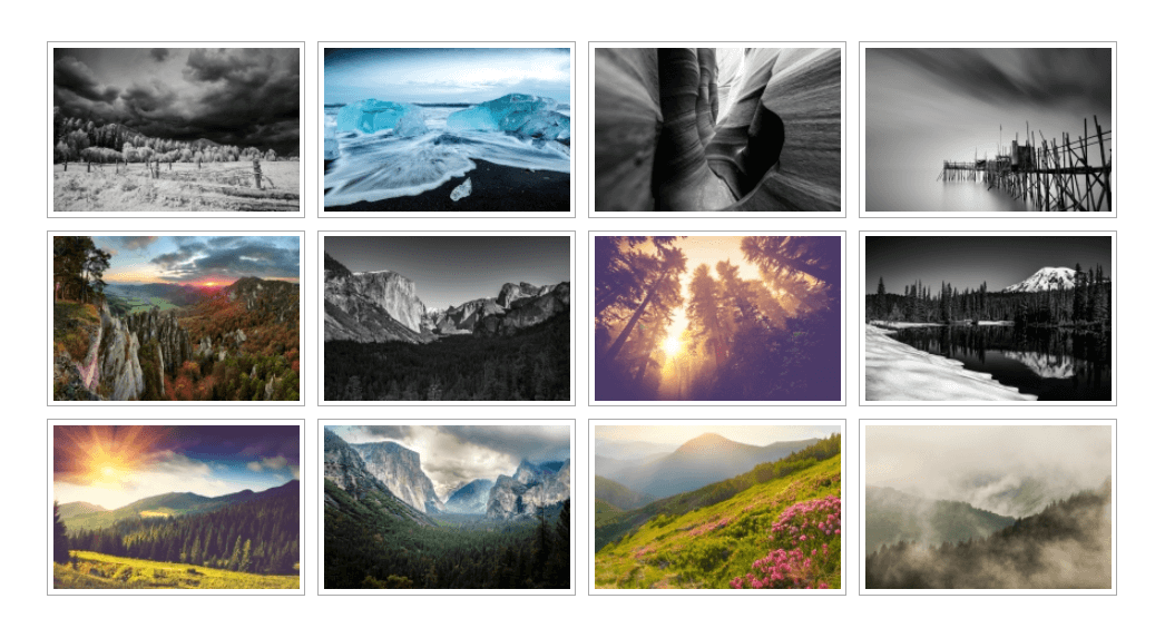 An example of a WordPress image gallery.