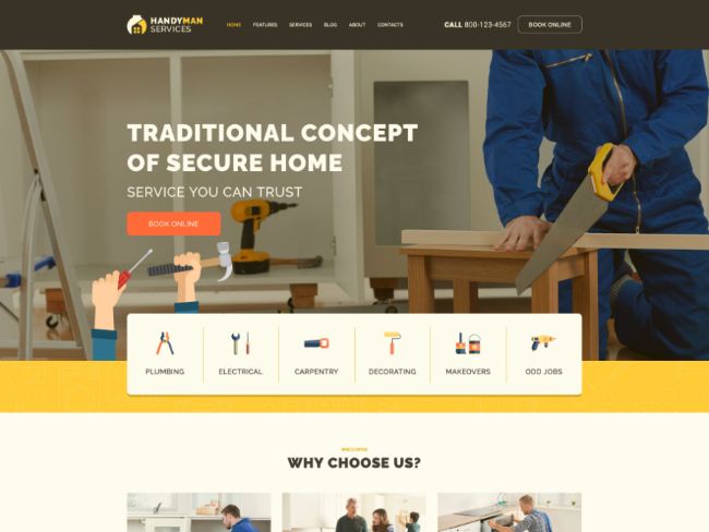 Handyman | Construction and Repair Services Building WordPress Theme