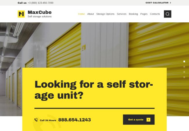 MaxCube | Moving & Self Storage Relocation Business WordPress Theme