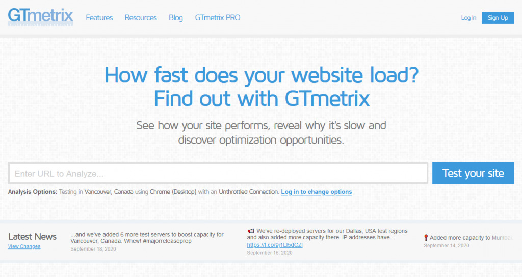 pressjitsu gtmetrix website performance tool