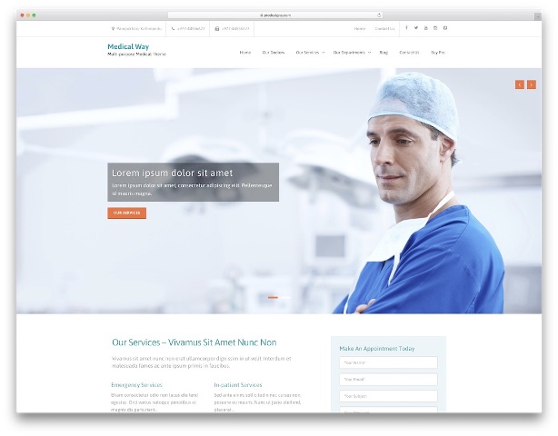 Medical Way медицинская тема WordPress