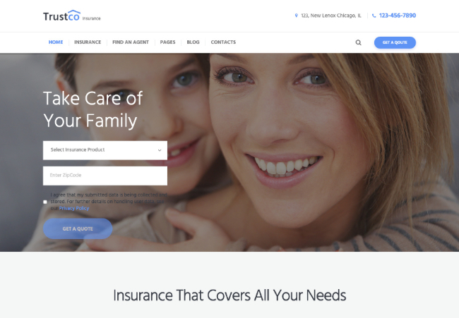 Insurance Agency, Finance & Business WordPress Theme