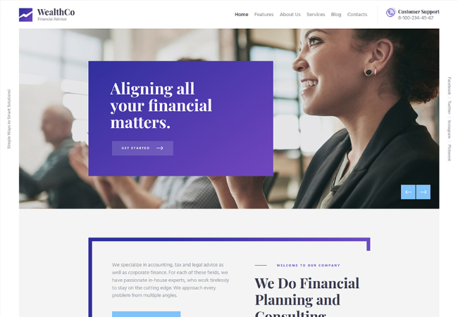 WealthCo | A Fresh Business  Mobile App WordPress Landing Page Theme