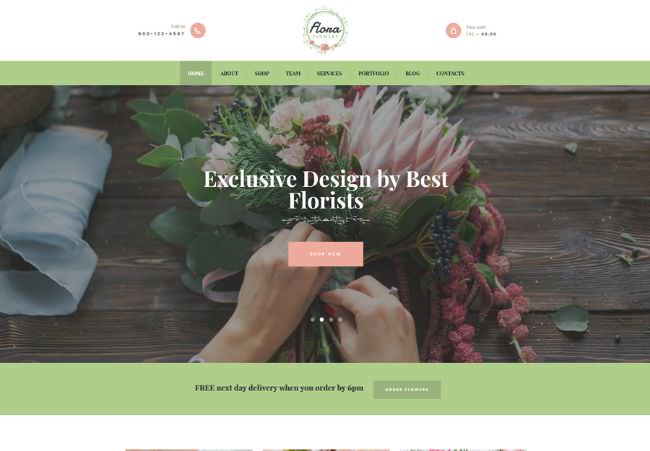 Flowers Boutique and Florist WordPress Theme