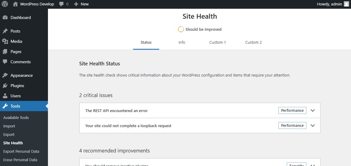 Обложка к записи Расширение экрана «Здоровье сайта» в WordPress 5.8